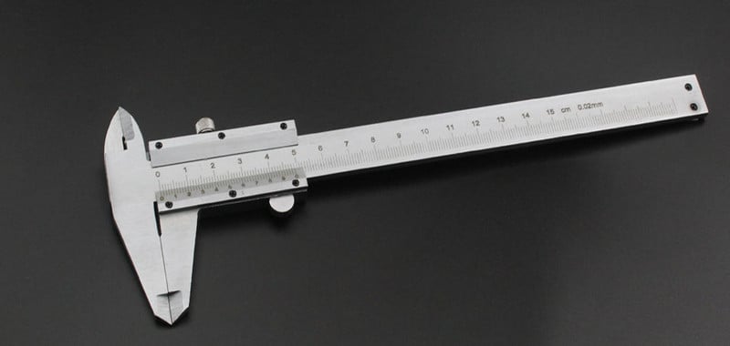 1 ks posuvné meradlo 6" 0-150 mm 0,02 mm 1/128 strieborný kovový uhlíkový oceľový vonkajší posuvný meter, mikrometer, meracie nástroje