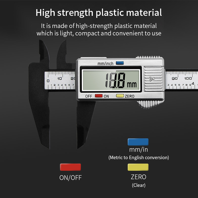 150 mm 100 mm 6 colių elektroninis skaitmeninis apkaba anglies pluošto vernier apkabos matuoklis mikrometras skaitmeninės liniuotės matavimo įrankis