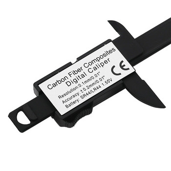 0-100 mm Vernier Caliper LCD Цифров електронен дебеломер от въглеродни влакна Vernier Caliper Gauge Микрометър Голям екран Pachometer Caliper