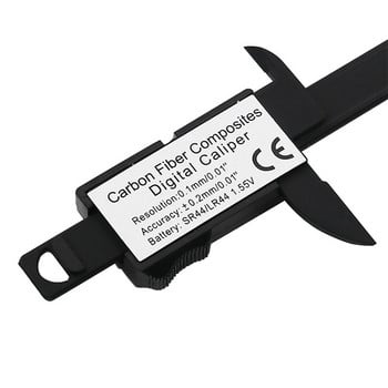 0-100mm Vernier Caiper LCD Ψηφιακή ηλεκτρονική ίνα άνθρακα Vernier caliper Gauge Μικρόμετρο Μεγάλη οθόνη Παχόμετρο Δαγκάνα