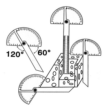 180 градусов транспортир Ъглова линийка от неръждаема стомана Измервателна линийка Въртящи се механични инструменти Издръжливи измервателни инструменти
