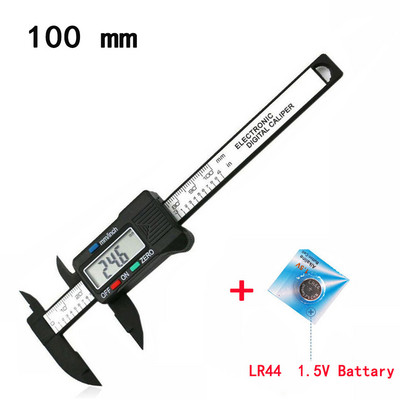Șubler digital electronic de 150 mm, 6 inci, fibră de carbon, șubler Vernier Instrumente de măsurare micrometru Instrumente de măsurare riglă digitală Instrument de măsurare