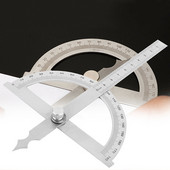 180 laipsnių metalinis kampo ieškiklis Goniometras kampo matuoklis, nerūdijančio plieno sukamoji matavimo liniuotė, medžio apdirbimo įrankiai 15 cm