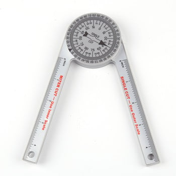 Εργαλείο μέτρησης γωνίας μοιρογνωμόνιου υψηλής ακρίβειας γωνιακόμετρο χάρακα 360 μοιρών