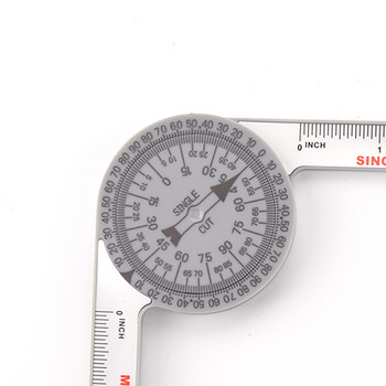 Εργαλείο μέτρησης γωνίας μοιρογνωμόνιου υψηλής ακρίβειας γωνιακόμετρο χάρακα 360 μοιρών