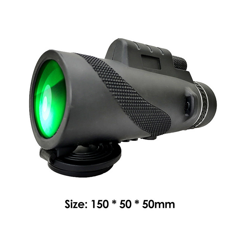 12x50/80x100 HD monokulinis teleskopas, priartinantis trikojis, nešiojamas monokulinis dienos / nakties matymas stovyklavimui mobiliojo telefono gnybtas lauko teleskopas