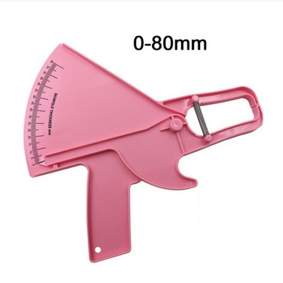 80 mm kūno riebalų apkaba ABS rožinė/žalia adipometro odos raukšlių matavimas 11*9,4*1,2 colio svorio matavimo testerio matavimo įrankiai