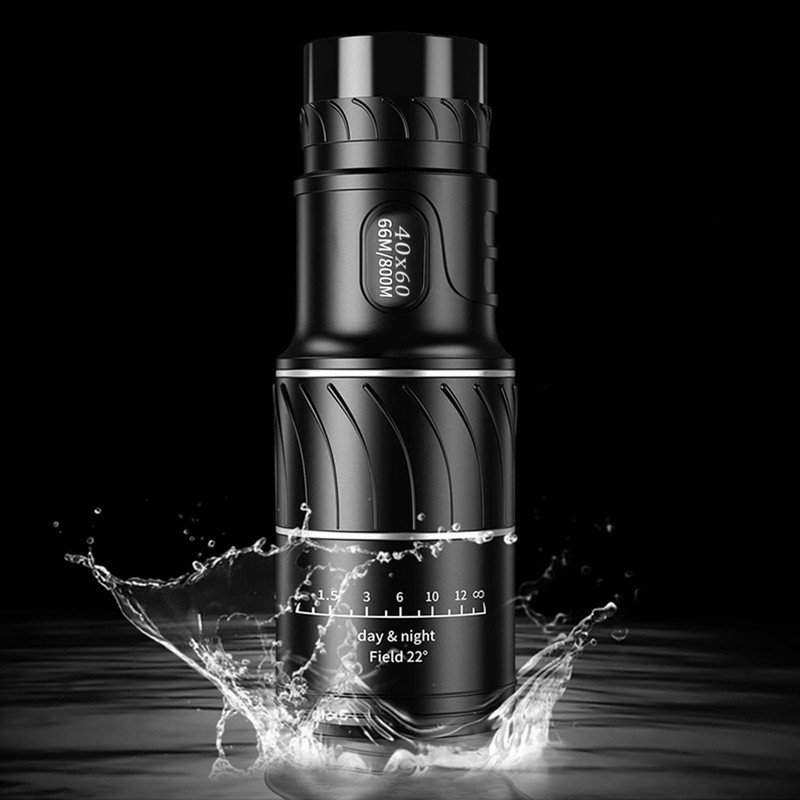 40x60 suure veekindla võimsusega öine monokulaarne teleskoop veekindel matkamonokul, kahe fookusega võimas binokkel