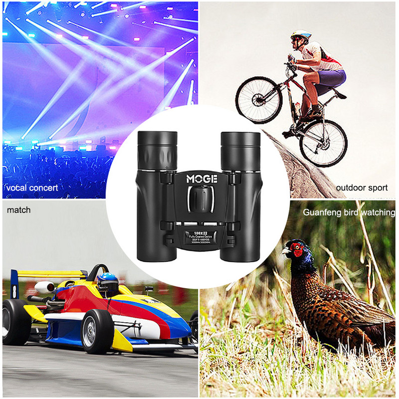 Binoclu profesional HD de mare putere 100X22 Telescop BAK4 FMC pentru concert vocal în aer liber Camping în călătorie Supraviețuire