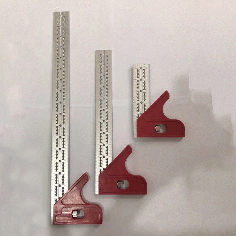 Nástroj na obrábanie dreva Nastaviteľné posuvné pravítko Kombinácia štvorca DIY Domácnosť Tesár Strojníci Pravouhlý trojuholník 6/12/18 palcov