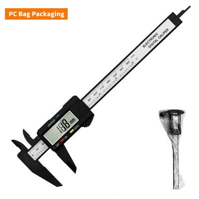 0-150 mm elektrooniline digitaalne nihiku pachomeeter Vernieri nihikuga süsinikkiust mõõturi kalibraatori mikromeetri mõõteriist 6 tolli