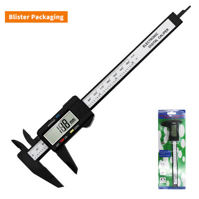 0-150 mm elektrooniline digitaalne nihiku pachomeeter Vernieri nihikuga süsinikkiust mõõturi kalibraatori mikromeetri mõõteriist 6 tolli