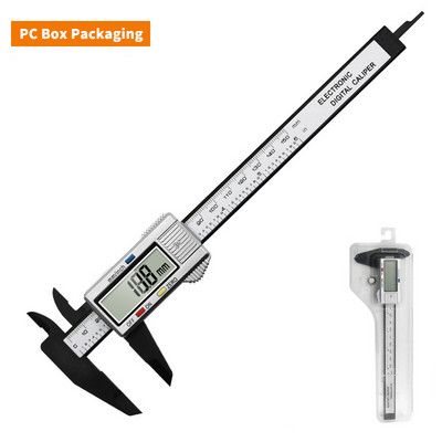 0-150 mm elektrooniline digitaalne nihiku pachomeeter Vernieri nihikuga süsinikkiust mõõturi kalibraatori mikromeetri mõõteriist 6 tolli