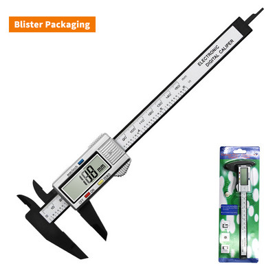 0-150 mm elektrooniline digitaalne nihiku pachomeeter Vernieri nihikuga süsinikkiust mõõturi kalibraatori mikromeetri mõõteriist 6 tolli