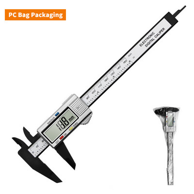 0-150 mm elektrooniline digitaalne nihiku pachomeeter Vernieri nihikuga süsinikkiust mõõturi kalibraatori mikromeetri mõõteriist 6 tolli