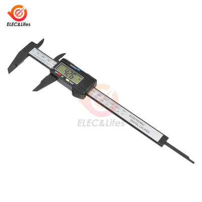 0-150 mm 6-palcový elektronický digitálny posuvný mikrometer s noniusom z uhlíkových vlákien, merací nástroj pre priemyselný automobilový priemysel