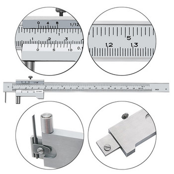 0-200mm Σήμανση Vernier Caliper Scriber Χάρακας μέτρησης από ανοξείδωτο χάλυβα Σήμανση Όργανα μέτρησης Εργαλείο μετρητή