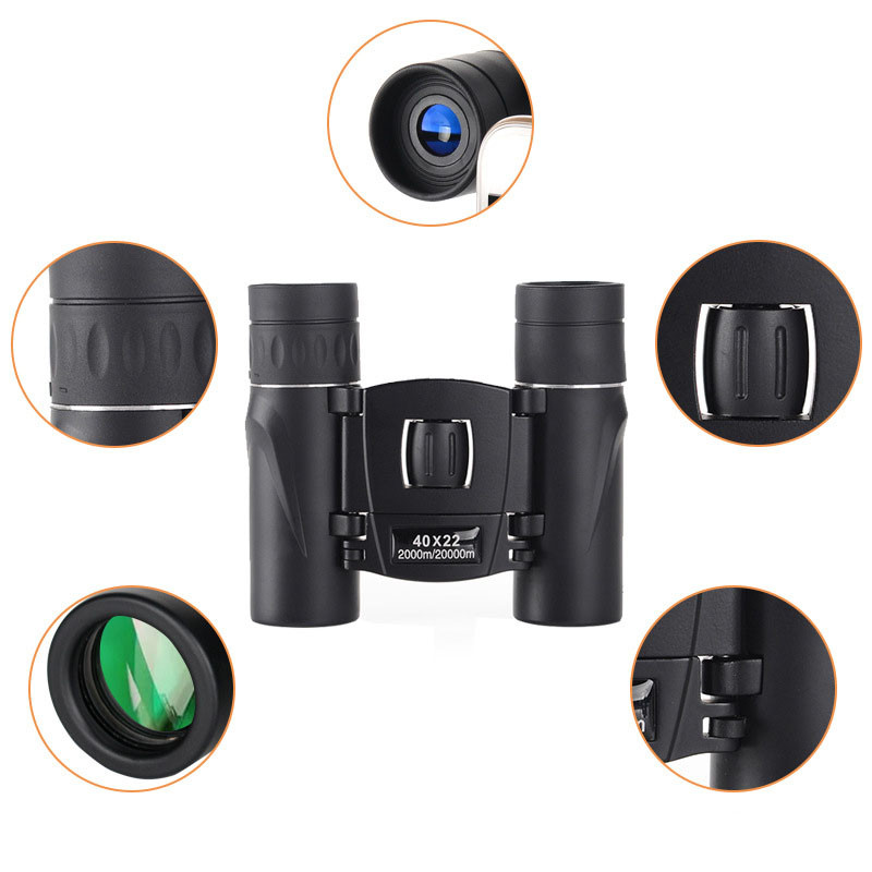 Taskuline väikese suurusega binokkel 40x22 100x22 10x suurendusega teleskoobid, mida on lihtne kaasas kanda õues telkimiseks Matkamiseks reisimiseks linnuvaatlemiseks