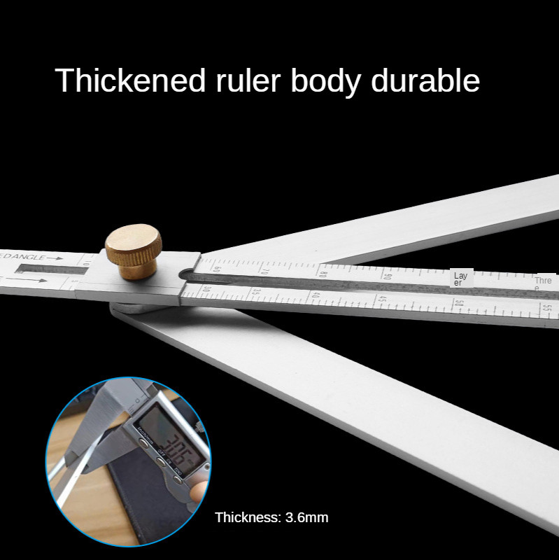 Protractor de colț teșit Instrument de măsurare a unghiurilor multiple pentru prelucrarea lemnului Goniometru riglă pătrată Contor digital de unghi Manometru