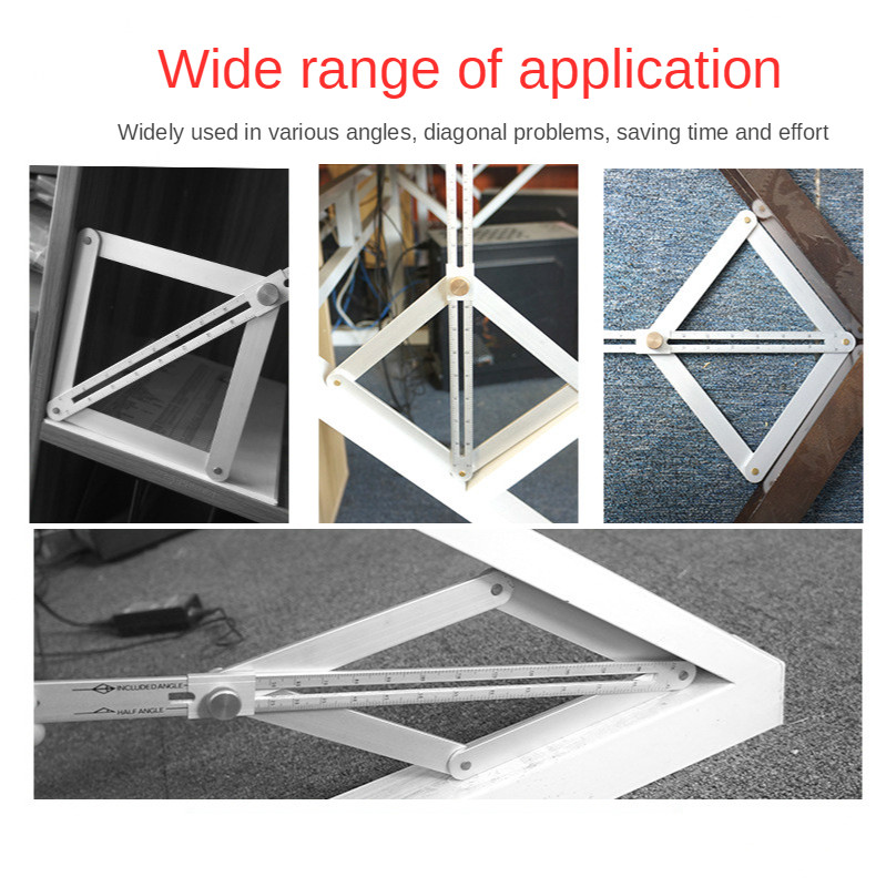 Protractor de colț teșit Instrument de măsurare a unghiurilor multiple pentru prelucrarea lemnului Goniometru riglă pătrată Contor digital de unghi Manometru