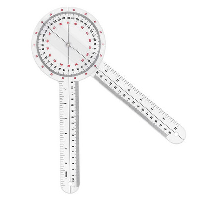 Goniometru din plastic de 12 inchi Goniometru spinal de 360 de grade pentru măsurarea corpului