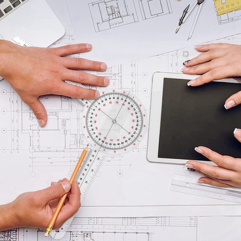 12 colių goniometras plastikinis goniometras 360 laipsnių stuburo goniometras kūno matavimui