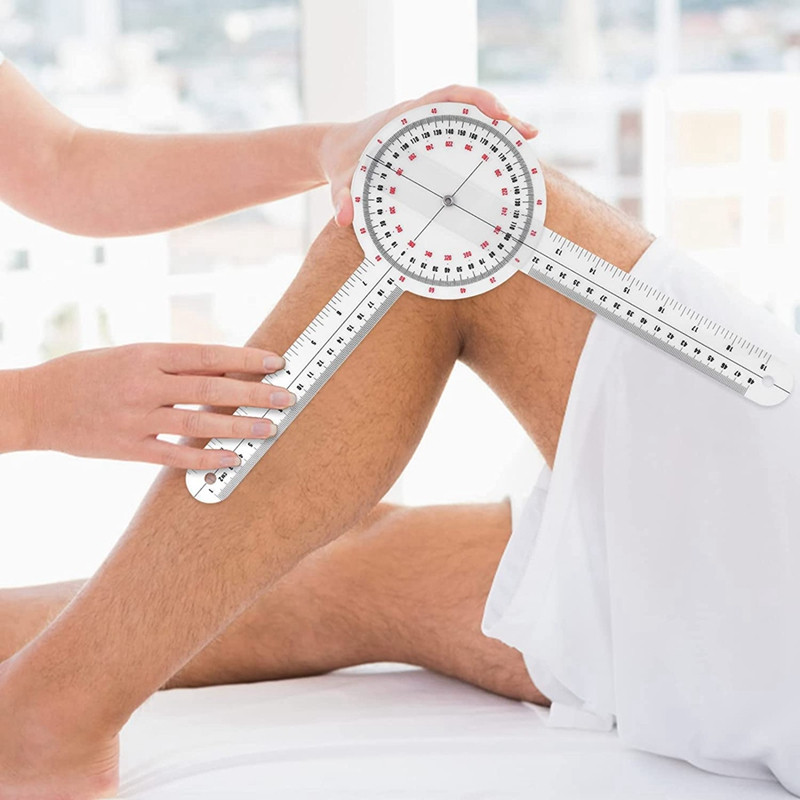 12 colių goniometras plastikinis goniometras 360 laipsnių stuburo goniometras kūno matavimui