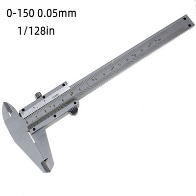 1 tk Vernier nihik 150 mm 0,02 1/128 0,05 libiseva gabariidi mõõtmise tööriist sees, väljas Sügavuse astme mikromeetri pidurisadulate mõõtmine