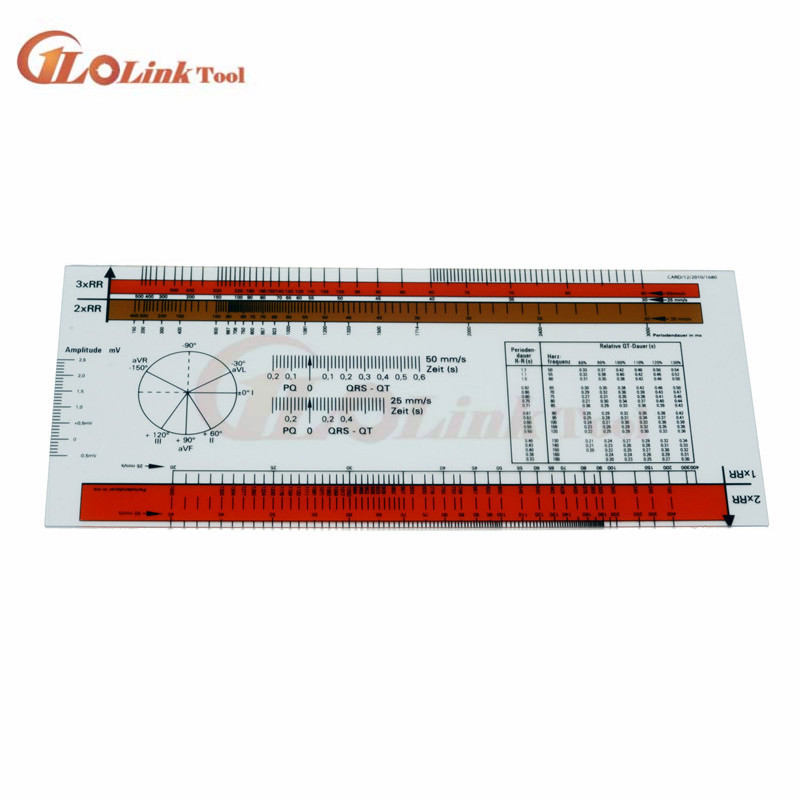 Nauja PVC EKG liniuotė medicininė liniuotė EKG goniometras EKG medicininis suportas EKG suportas elektrokardiogramos daliklis Medicininis EKG skirstytuvas