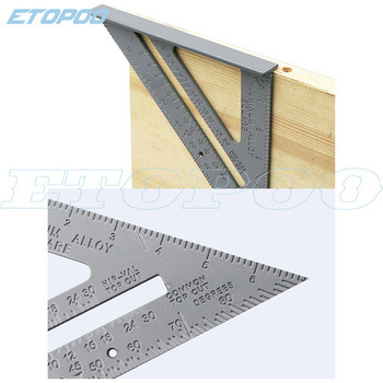 7-инчов квадратен покривен триъгълен ъглов транспортир Дърводелски измервателни острила Инструмент за оформление