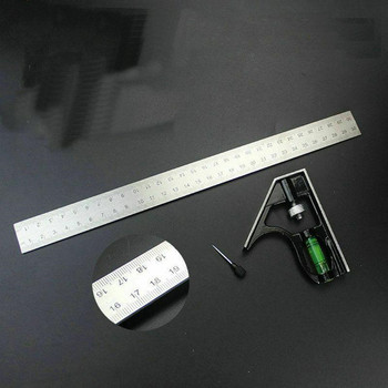 Χάρακας από κράμα από ανοξείδωτο χάλυβα Επαγγελματικός συνδυασμός χάρακα βαθμονόμησης λέιζερ Κινητός χάρακας γωνίας Εργαλεία μέτρησης ξυλουργικής