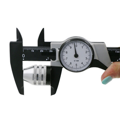 150 mm 6-palcový ciferník digitálny posuvný kaliper Čistý plastový posuvný kaliper hĺbkomer mikrometer meracie nástroje pre domácich majstrov