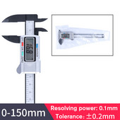 Elektrooniline LCD digitaalne nihik 6 tolli 150 mm 100 mm Vernier nihiku mikromeeter digitaalne joonlaud roostevabast terasest mõõteriistad