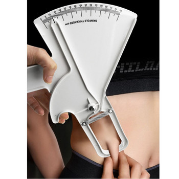 Калипер за телесни мазнини Fat Measure Clipper Точно измерване на телесните мазнини за мъже и жени Бял/Черен