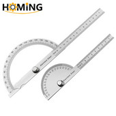 180 laipsnių kampo matuoklis metalinis kampo ieškiklis kampo liniuotė Medienos apdirbimo įrankiai matavimo liniuotė kampo matuoklis nerūdijančio plieno goniometras