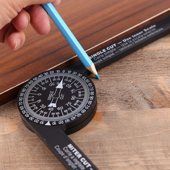 Дървообработващ мащаб Ъгломер с молив за маркиране Точен дърводелски ъгломер