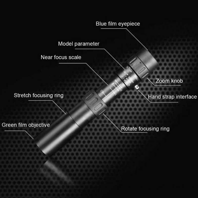Telescop cu zoom monocular HD 10-300X Telescop portabil Binoclu puternic cu trepied și suport pentru telefon pentru camping, vânătoare