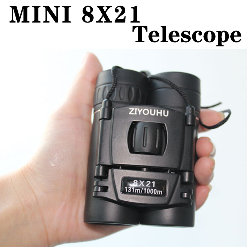 Ďalekohľad 8x21 s kompaktným zoomom, dlhým dosahom 1000 m, skladacím HD, výkonným mini ďalekohľadom BAK4, optikou FMC, poľovníctvom, športom, kempovaním