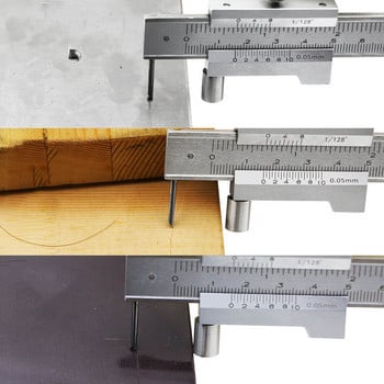 0-200mm Σήμανση Vernier Caliper Scriber Gauging Ruler Εργαλείο οργάνου μέτρησης 0,05mm 0,1mm