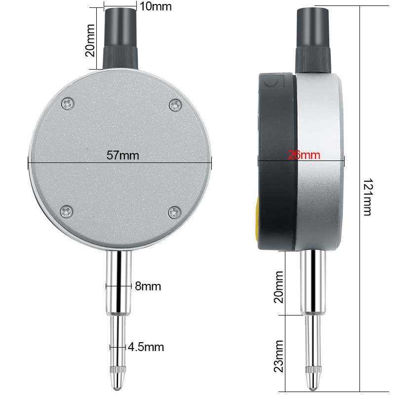 0–12,7 mm 1 colio skaitmeninio ciferblato indikatoriaus tikslaus indikatoriaus įrankis 0,01 mm 0,0005 colio testerio įrankis