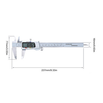 6-инчов 150 мм измервателен инструмент Цифров шублер от неръждаема стомана Messschieber paquimetro измервателен уред Нониус Инструменти за шублер