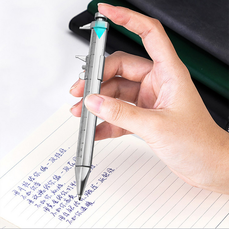 SAHTS Caliper Pen Ball-point 0.5mm Multifunctional Gel Cerneală Vernier Caliper Roller Ball Pen Instrument de măsurare Creativitate Papetarie