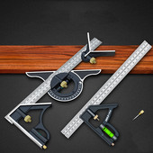 3 in 1 kombinācijas leņķa lineālu komplekts Engineer 300 mm regulējams vairāku kombināciju labās kvadrātveida transportiera mērīšanas rīku komplekts