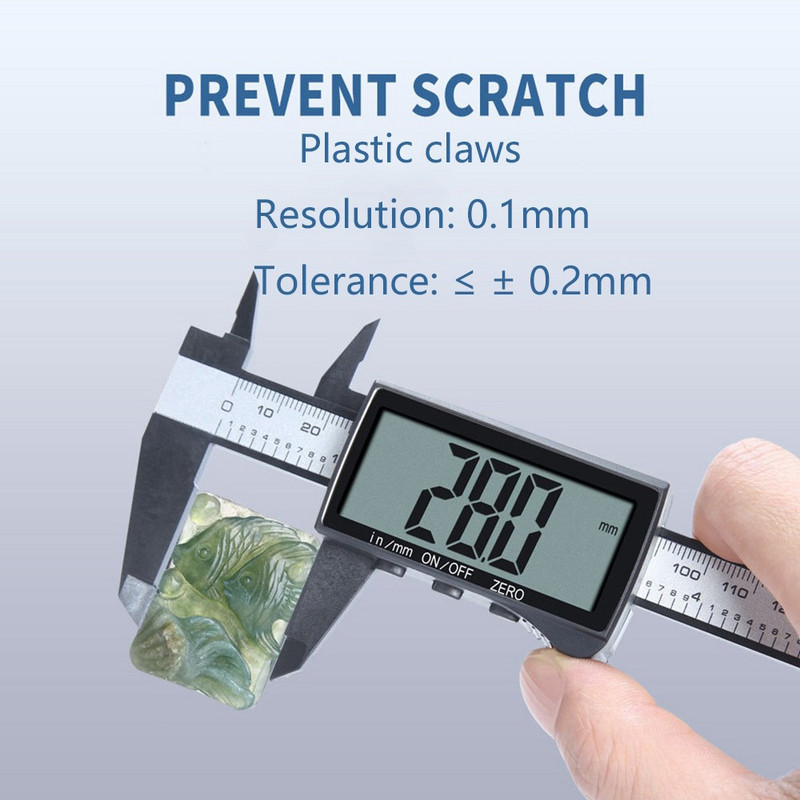 STONEGO elektrooniline digitaalne ekraan, nihiku tolline/meetriline teisendus 6-tolline 0–150 mm täisekraani nihiku mõõtmise tööriist