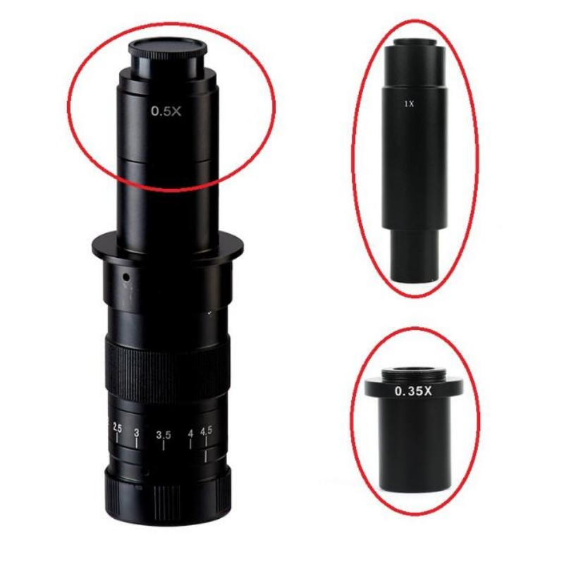 Agnicy 180x 300x 10A egycsöves objektív 0,35X0,5X1X Adapter C interfész ipari fényképezőgép objektív tartozékok