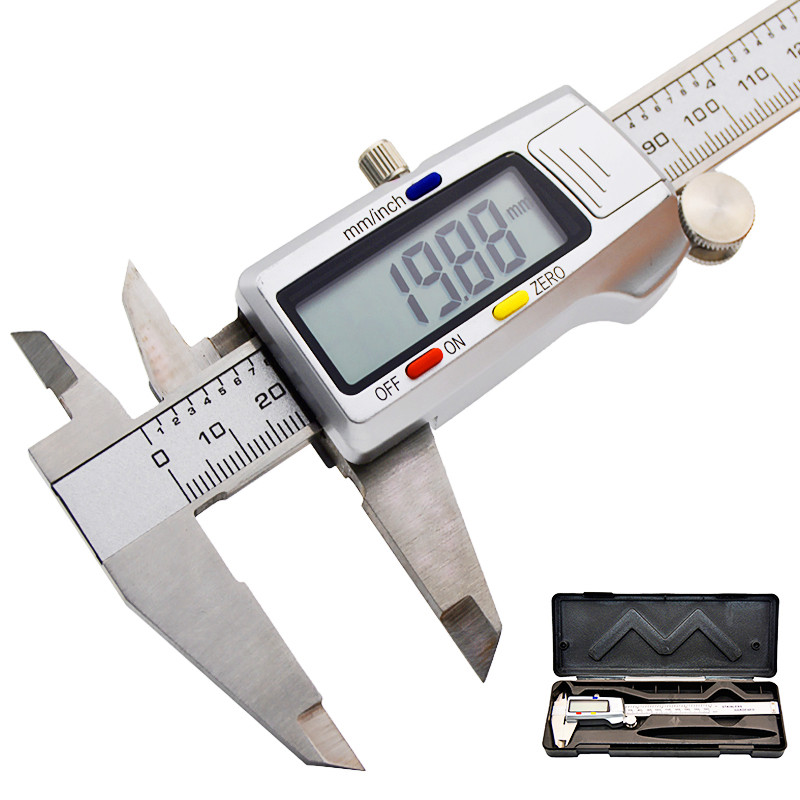 Șubler digital din oțel inoxidabil de 6 inchi 150 mm Instrument de măsurare cu șublere digitală Vernier electronic LCD LCD