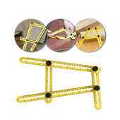 Praktické multifunkčné plastové pravítko so štyrmi skladacími nožičkami, metrická stupnica, meranie uhlov s odolnosťou a flexibilitou