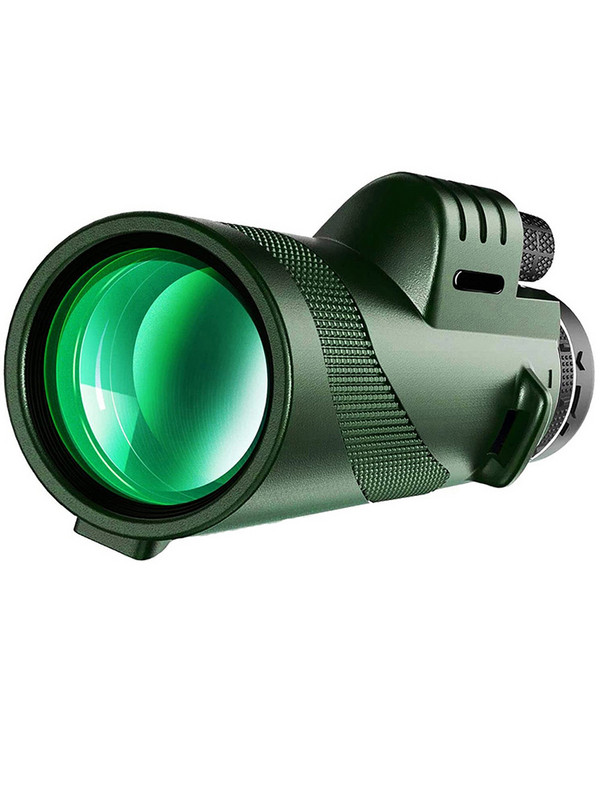 80X100 monokuláris professzionális teleszkóp állványos telefonkapcsos, gyenge megvilágítású HD távcső kültéri madármegfigyeléshez, kempingezéshez