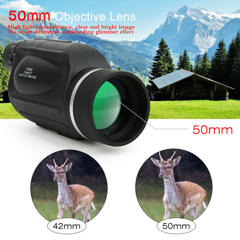 Φορητό αδιάβροχο τηλεσκόπιο 13x50 Birdwatching Monocular Outdoor Camping Κυνήγι Πεζοπορίας φορητό φορητό αδιάβροχο τηλεσκόπιο