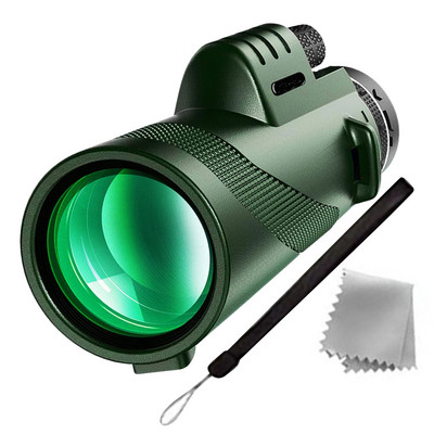 Μονόφθαλμο τηλεσκόπιο με βάση Smartphone & τρίποδο 40x60 Πρίσμα υψηλής ισχύος με προσαρμογέα τηλεφώνου Τρίποδο BAK4 Prism For Bird